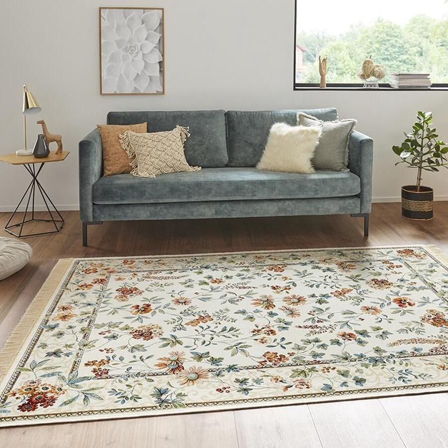 HANSE Home Vloerkleed Orient Flowers Korte pool met franjes Orient woonkamer slaapkamer eetkamer