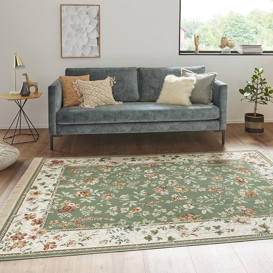 HANSE Home Vloerkleed Orient Flowers Korte pool met franjes Orient woonkamer slaapkamer eetkamer