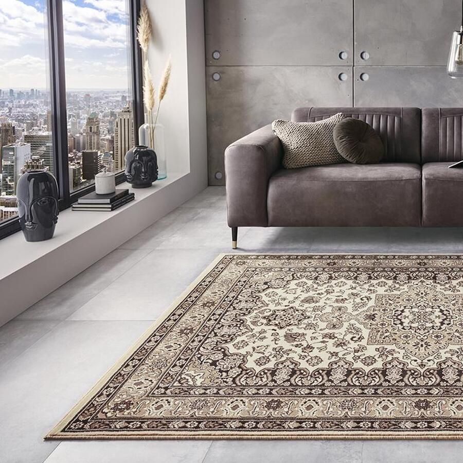 NOURISTAN Vloerkleed Parun Täbriz Korte pool oriënt vloerkleed vintage eetkamer woonkamer hal