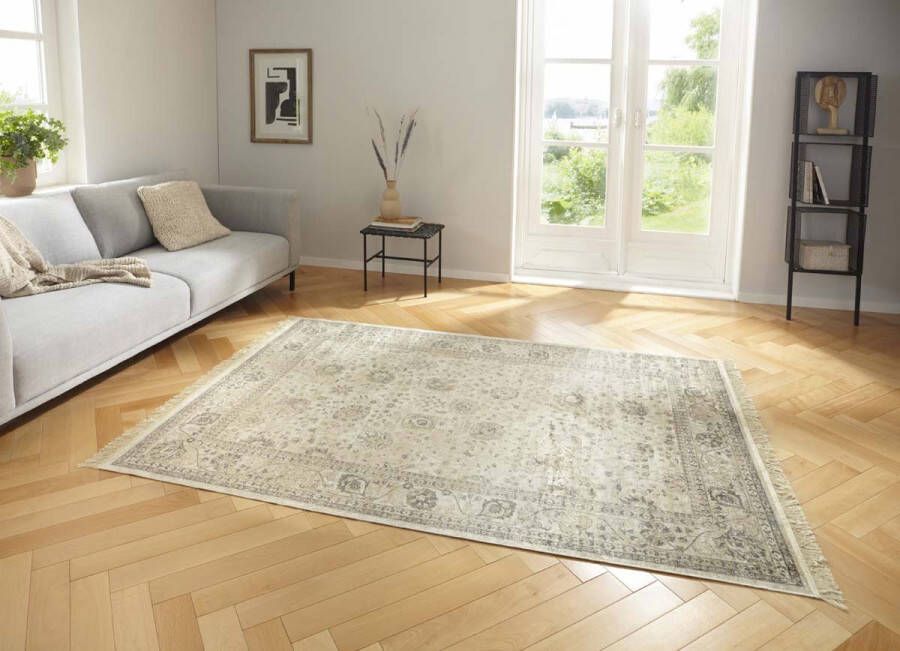 Nouristan Oosters tapijt Nain Karun beige crème 160x230 cm