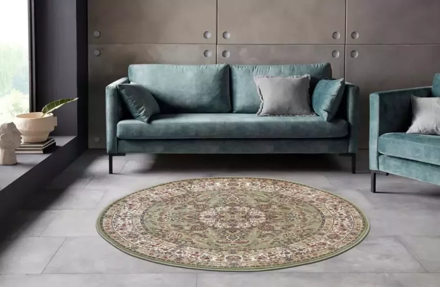 Nouristan Rond perzisch tapijt Zahra groen 160 cm rond - Foto 2
