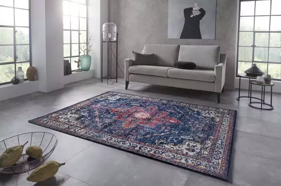 Nouristan Vintage vloerkleed Azrow donkerblauw 200x290 cm