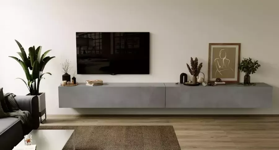 Nova Design Credenza 276 cm Beton TV Wandmeubel