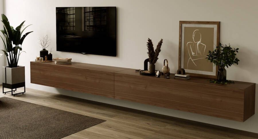 Nova Design Credenza 276 cm Walnoot TV Wandmeubel