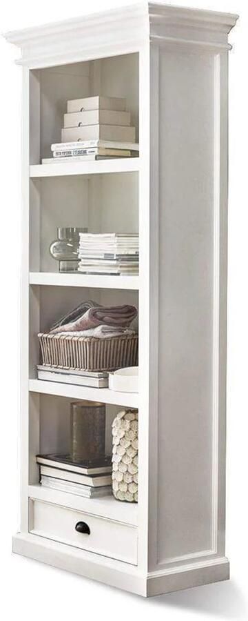 Nova Solo NovaSolo Boekenkast Wittevilla wit hout met lade breed