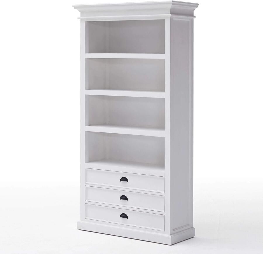 Nova Solo Witte Boekenkast met lades 100 x 40 x 190 cm