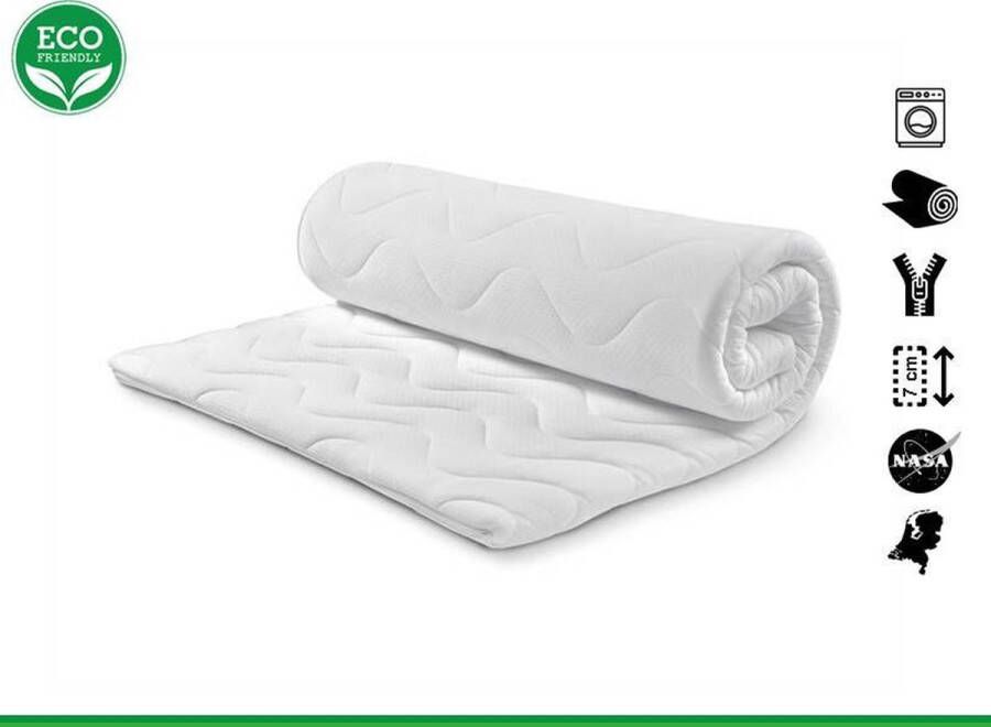 Novabeds Topdekmatras 100x200 Topper NASA Traagschuim 7 CM