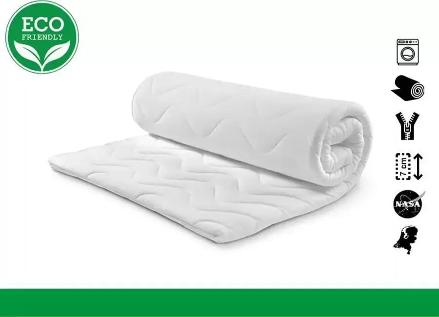 Novabeds Topdekmatras 80x200 Topper NASA Traagschuim 7 CM