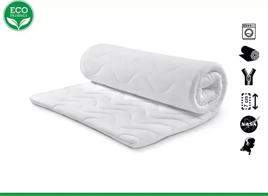 Novabeds Topdekmatras 90x200 Topper NASA Traagschuim 7 CM