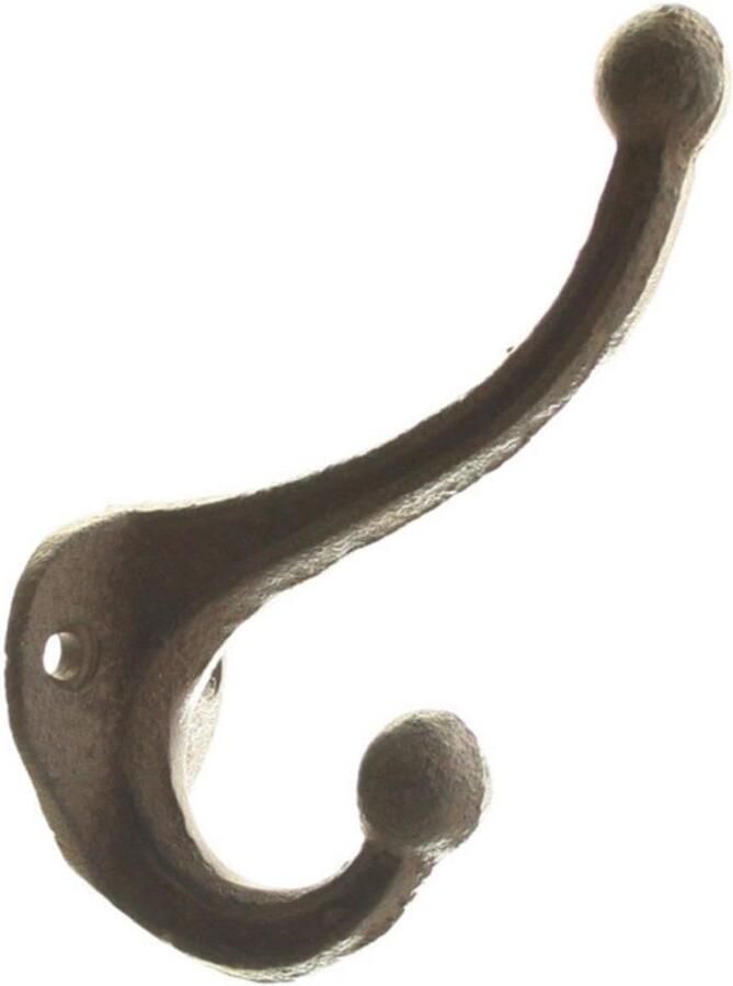 Novaliv gietijzeren kapstokhaken dubbel 11x8x4 cm eenvoudig te monteren stabiel veilig ideaal voor wanddecoratie garderobe vintage stijl robuust duurzaam en elegant decoratieve kapstokhaken