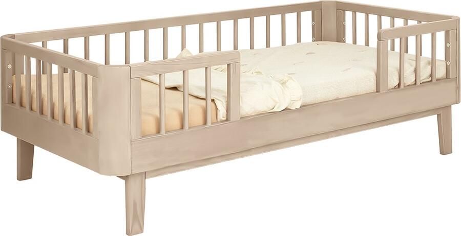 Novi at Home Juliette Peuterbed 70x140 cm Walnut inclusief laten bodem