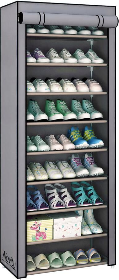 Novity Materiaal Kast voor Schoenen en Kleding – Textiele Kast – Vouwbare Boekenkast XXL