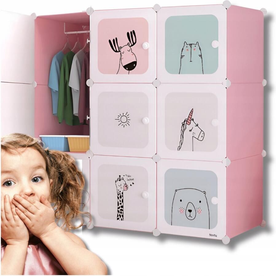 Novity Modulair Kinderkast Speelgoedrek & Kledingkast Voor Kinderkamer & Badkamer