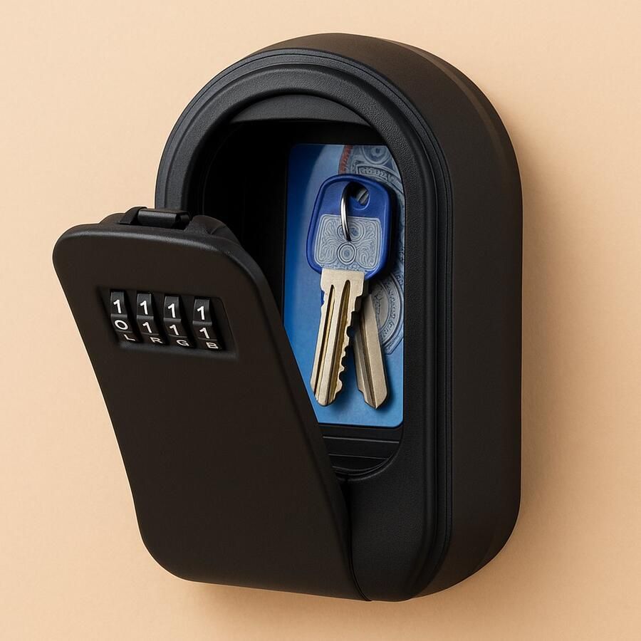 Novity Opslag Sleutelkast Groot Gesloten met Code Incl. Bevestigingsset voor Locker en Sleutels