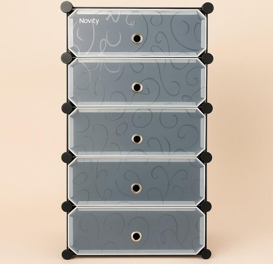 Novity Schoenenkast – Opvouwbaar & Functioneel – 5 Lagen