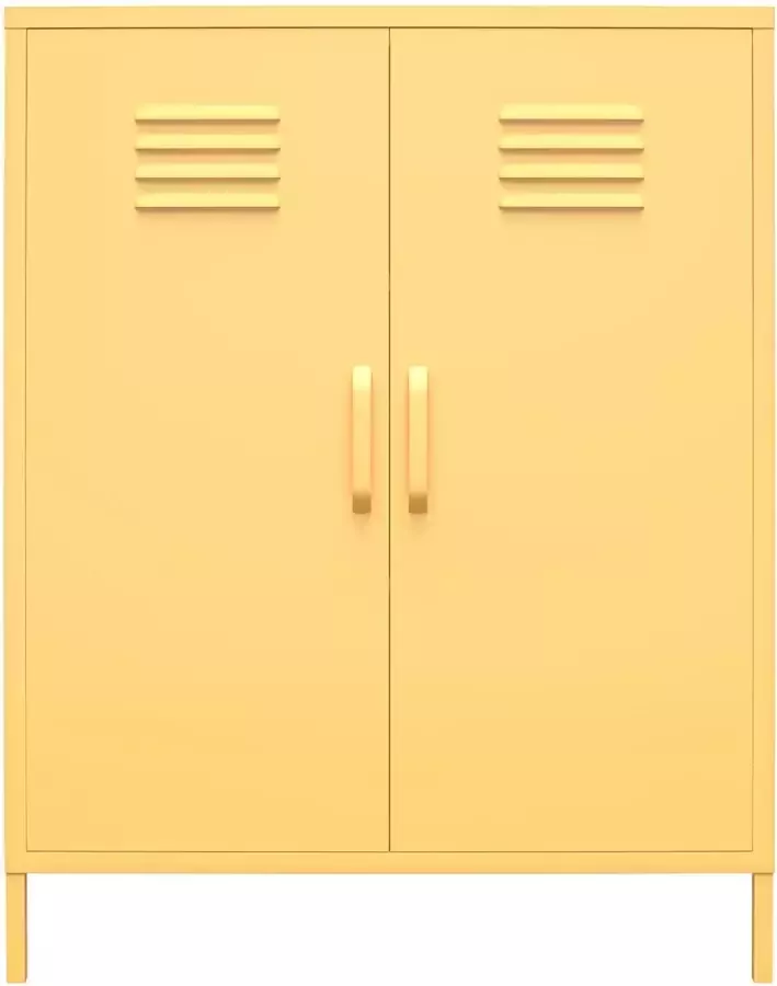 Novogratz Cache Kast met 2 deuren in metaal geel