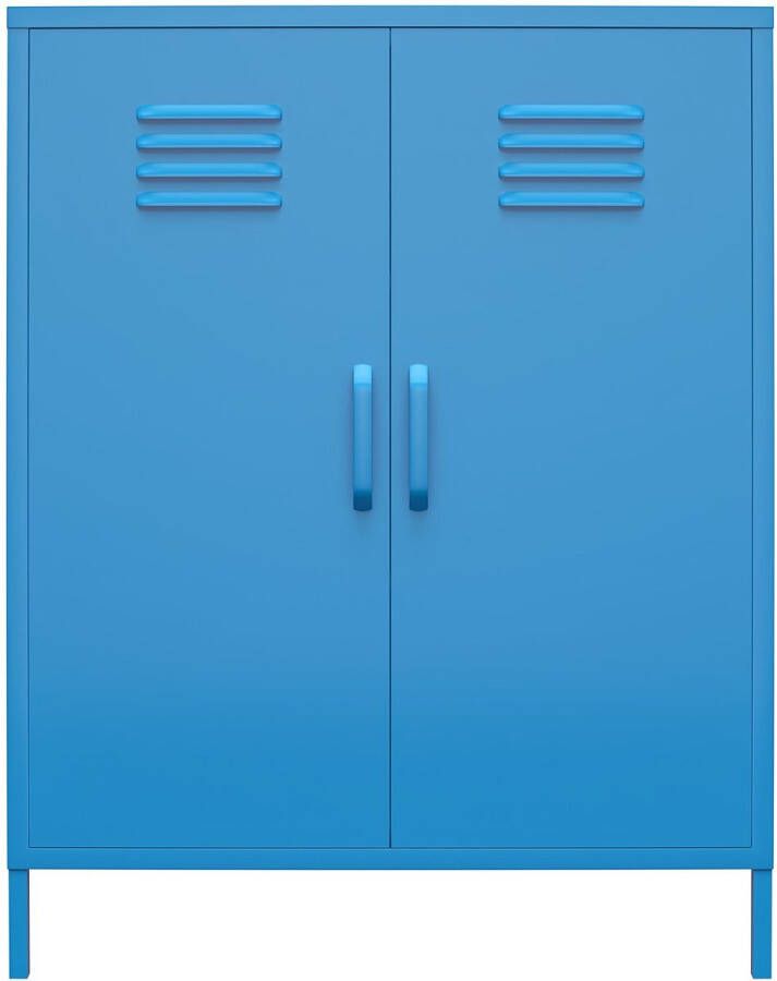 Loft24 Cache|Commode met 2 deuren in metaal blauw