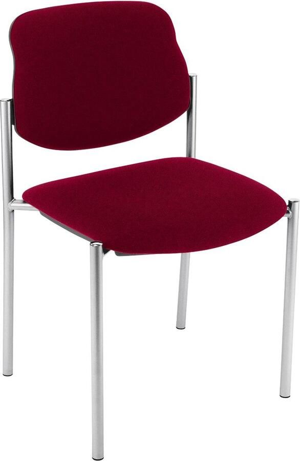 NowyStyl Stapelstoel Styl B 450 x D 460 x H 470 mm verchroomd of aluminium zilverkleurig frame verschillende kleuren