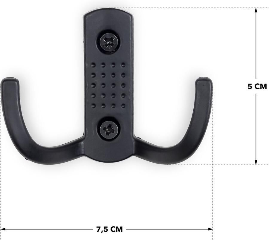 NS home Kapstok Metalen Haak Metalen Hanger Wand Kapstok Deur Badkamer Haak Jas Haak Handdoekhouder 1 Stuk Zwart