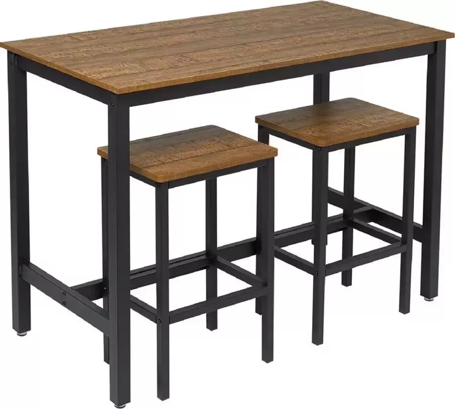 Number one NumberOne Bartafel Set Barstoelen Barkrukken set van 2 Vintage