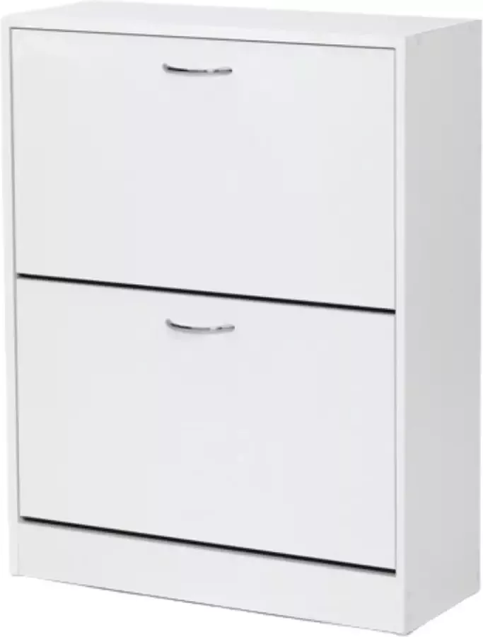 Number one NumberOne Schoenenkast Opbergrek Hout 2 Vakken Hout Wit