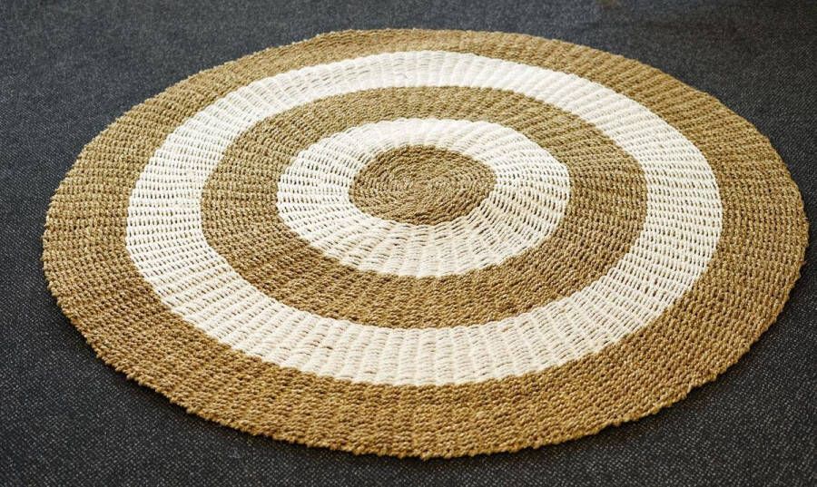 Nusa Originals Vloerkleed Natural (150cm) Bohemien Stijl Seagrass & Raffia Fairtrade