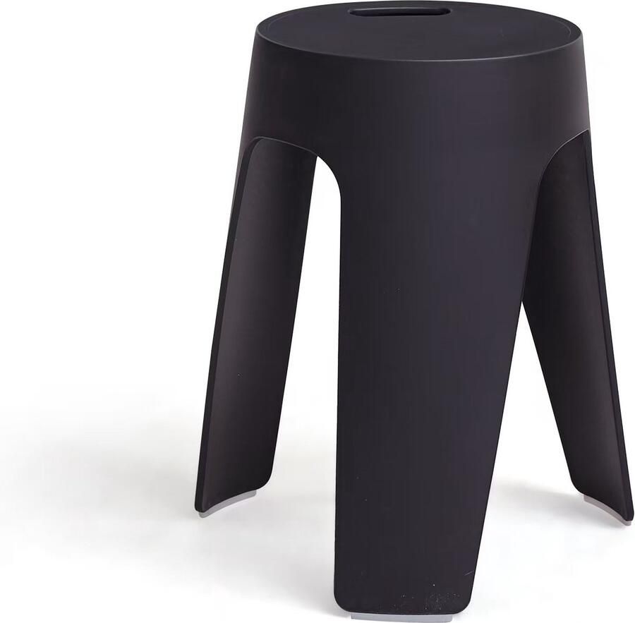 Merkloos krukje SET VAN 4 opstapkrukje stapelbaar 30*46CM zwart - Foto 2