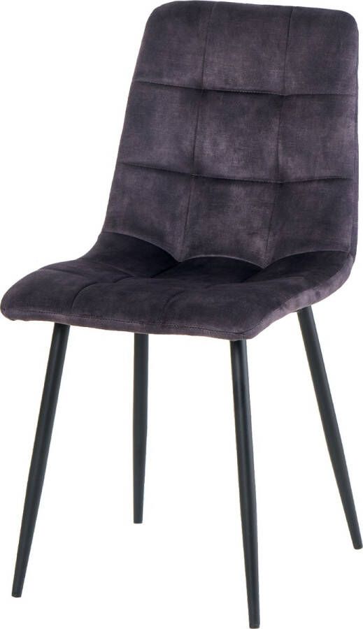 Merkloos velvet eetkamerstoel Los Angeles eetkamerstoel velvet stoel grijs