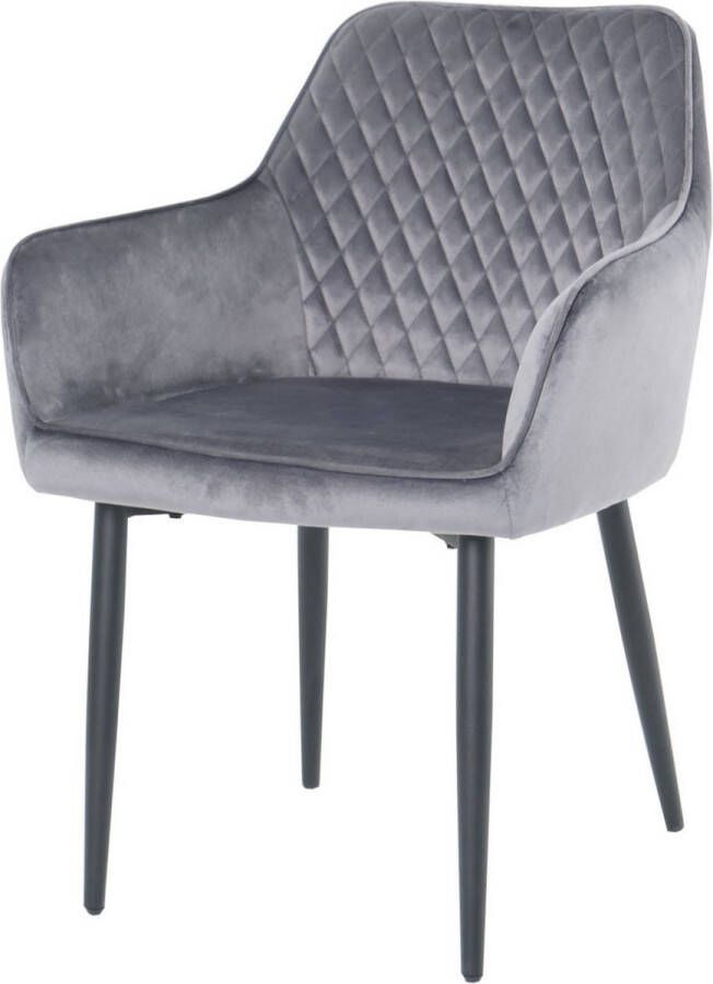 Merkloos velvet eetkamerstoel met armleuning Barcelona stoel met armleuningen eetkamerstoel velvet stoel grijs
