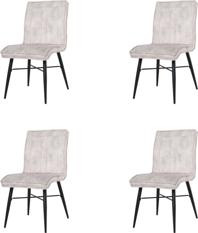 Nuvolix velvet eetkamerstoelen set van 4 Berlijn eetkamerstoel velvet stoel wit