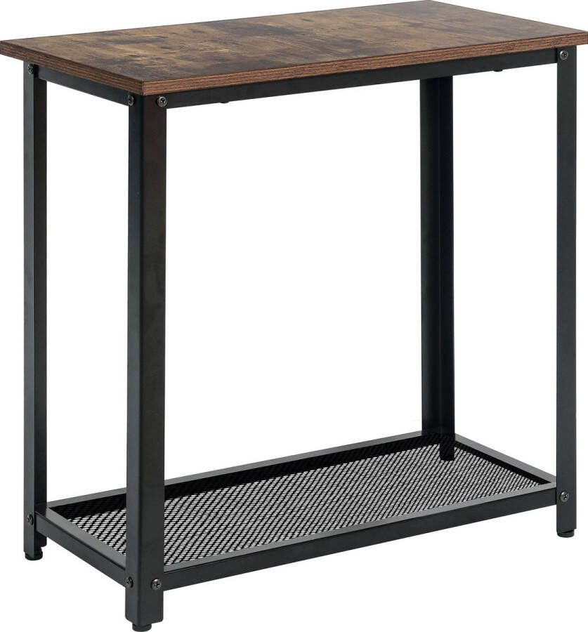 Nuvolix wandtafel sidetable bijzettafel haltafel Industrieel bruin hout 60*30*60CM