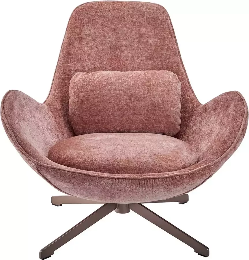 NV Signature Fauteuil pivotant rose en tissu Queen