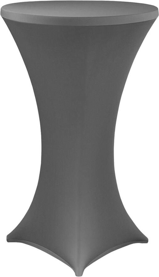 NYVI Sta-tafelhoes Gala Antraciet Ø 60-65 cm Elastische premium stretchhoezen voor standaard bistro- & statafels Rekbare tafelbekleding