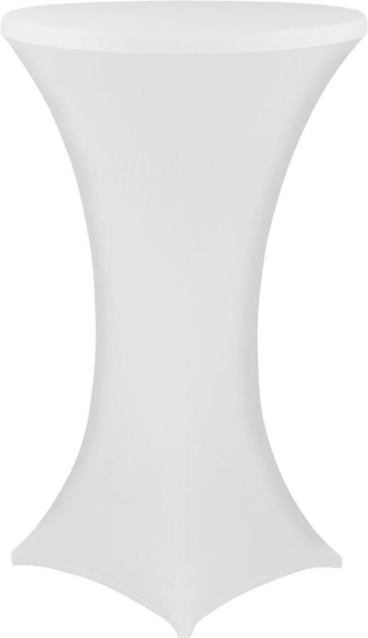 NYVI Sta-tafelhoes Gala Wit Ø 80-85 cm Elastische premium stretchhoezen voor standaard bistro- & statafels Rekbare tafelbekleding