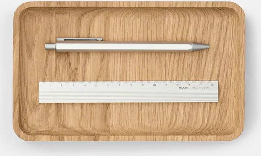 Oakywood Catchall Tray Oak Massief Eiken Luxe Houten Bureau Organiser Small 12 x 20 cm