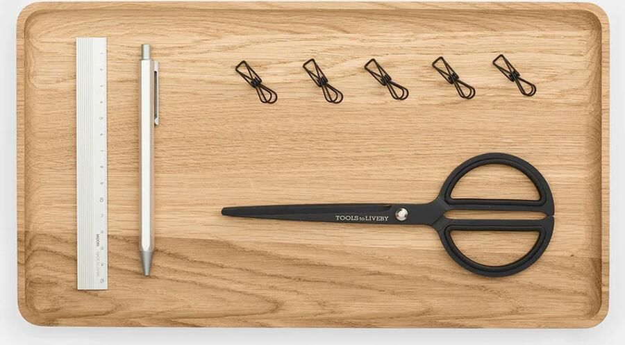 Oakywood Catchall Tray Oak Massief Eiken Luxe Houten Bureau Organiser Large 36 x 20 cm