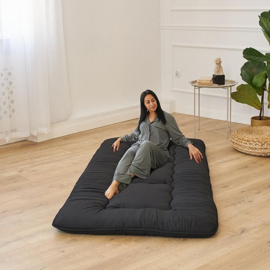 Odoxia Futon Matras Tatami Mat Japans Vloermatras Draagbaar en Oprolbaar Futon Matras -Comfortabele Slaapmatras Futon Bed Japanse Futon Eenpersoons Futon Matras 100x200