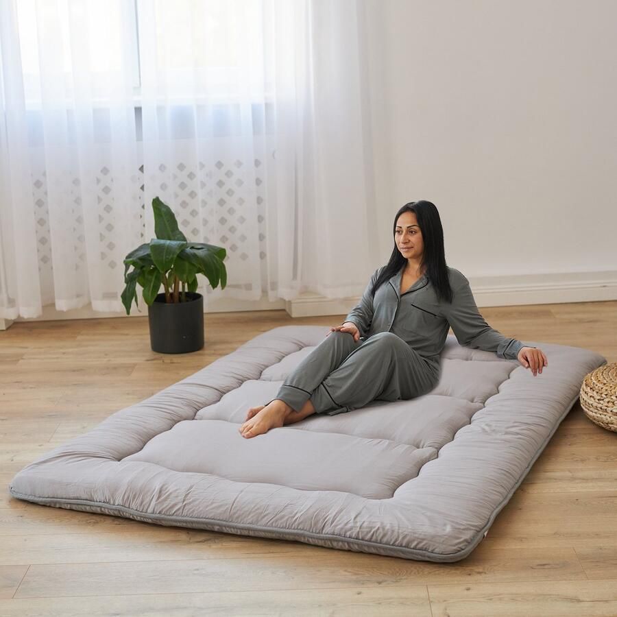 Odoxia Futon Matras Tatami Mat Japans Vloermatras Draagbaar en Oprolbaar Futon Matras -Comfortabele Slaapmatras Futon Bed Japanse Futon Tweepersoons Futon Matras 140x200