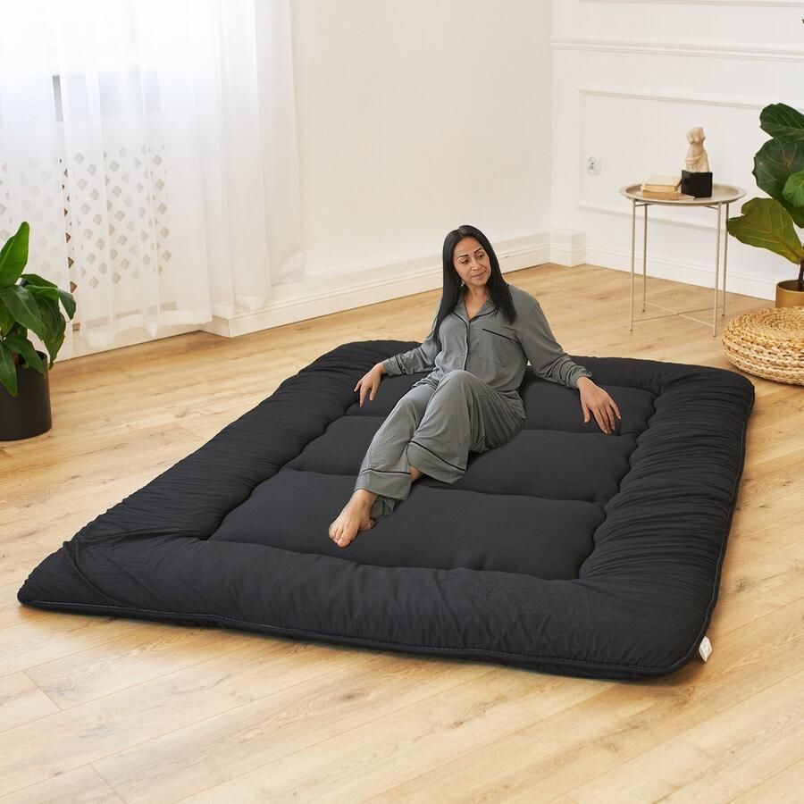 Odoxia Futon Matras Tatami Mat Japans Vloermatras Draagbaar en Oprolbaar Futon Matras -Comfortabele Slaapmatras Futon Bed Japanse Futon Tweepersoons Futon Matras 140x200