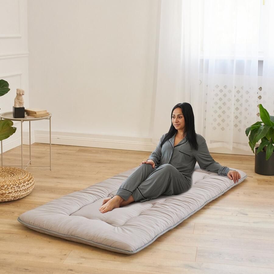 Odoxia Futon Matras Tatami Mat Japans Vloermatras Draagbaar en Oprolbaar Futon Matras -Comfortabele Slaapmatras Futon Bed Japanse Futon Eenpersoons Futon Matras 100x200