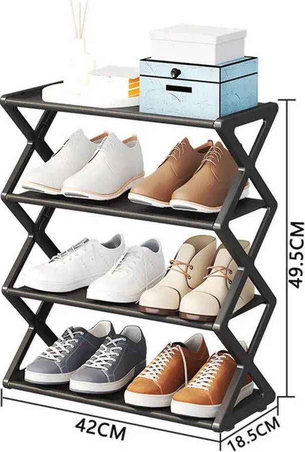 OEM Grijs X-vormig Schoenen rek Schoenen opbergen thuis Schoenen rek Thuis Schoenen rek studenten Schoenen rek voor studio Schoenen rek appartement Schoenen rek slim fit Schoenenrek Thuis rek voor schoenen