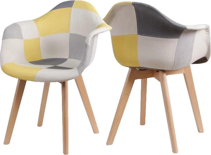 OEM Eetkamerstoelen Ontwerper Rugleuning Moderne Ontwerp Geel