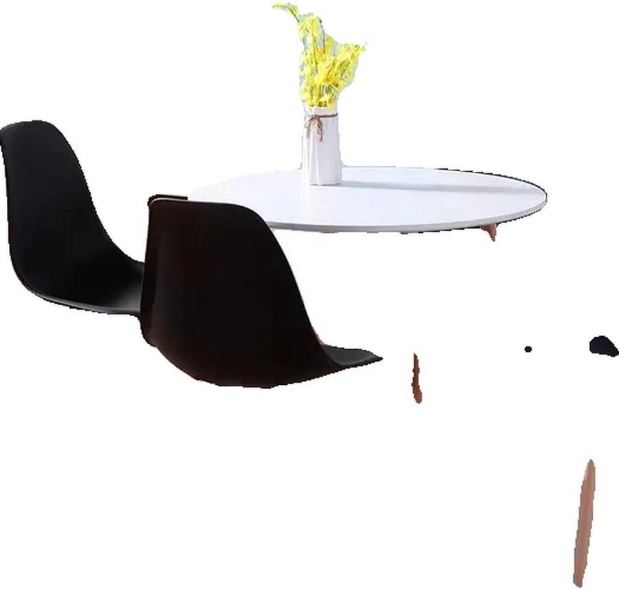 OEM Eettafelset Modern Ontwerp Massief Houten Poten Zwarte tafelsets