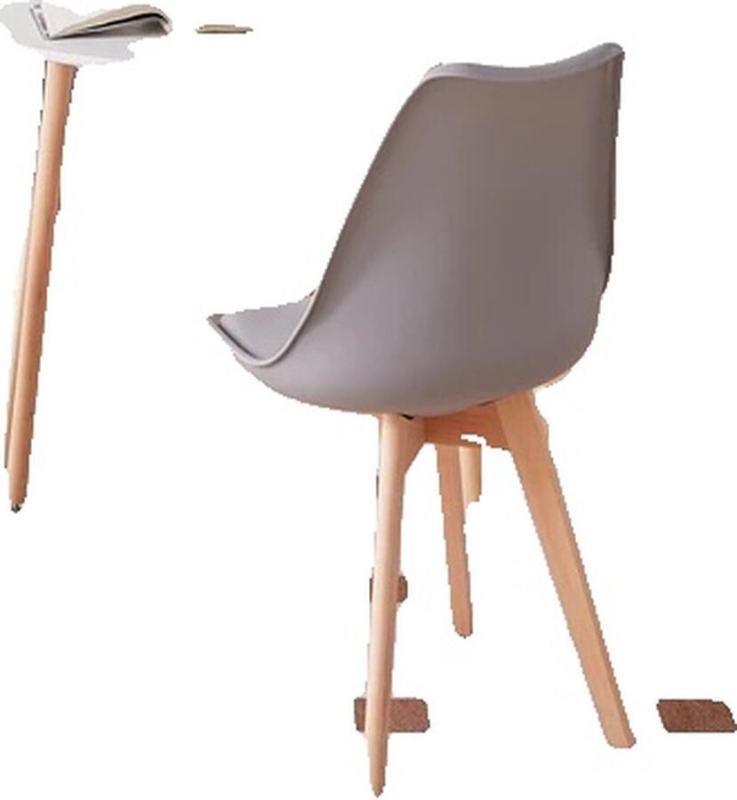 OEM Eettafelset Rond Ontwerp PU Kussen Grijze Eetkamersets