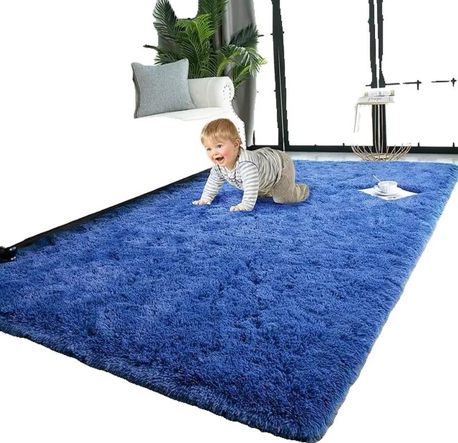 OEM Gebiedstapijten pluche tapijten ultrazacht Zand cyaan 120X160cm