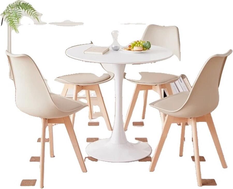 OEM Ronde eettafel set Scandinavisch design multifunctioneel Beige Eetkamersets