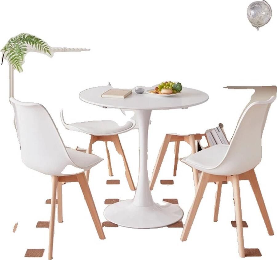 OEM Ronde eettafel set Scandinavisch design multifunctioneel Witte Eetkamersets