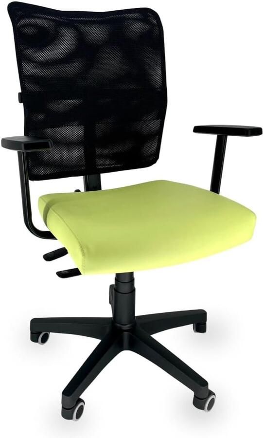 OFF LINE model SPARK Ergonomische bureaustoel met verstelbare netrugleuning armleuningen en kunstleren zitting