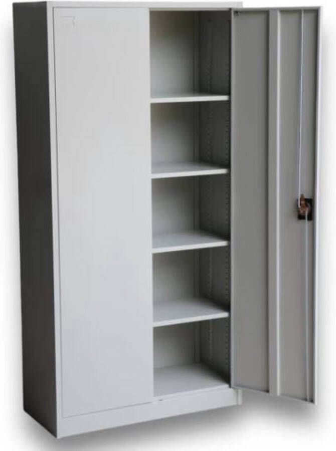 Offeco Archiefkast – Kantoorkast – Dossierkast – Wit – Met slot 200x100x40 cm