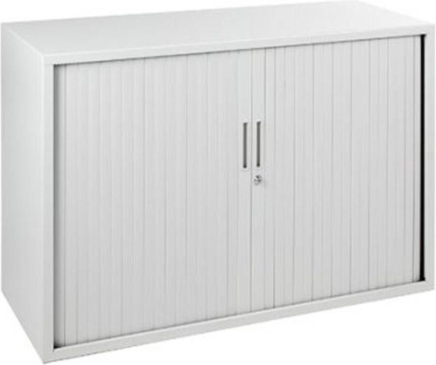 Offeco Archiefkast – Roldeurkast – Dossierkast – Wit– Met slot 80x120x45 cm